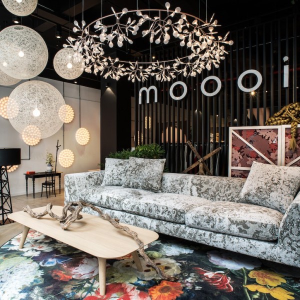 Lichtontwerp showroom Moooi